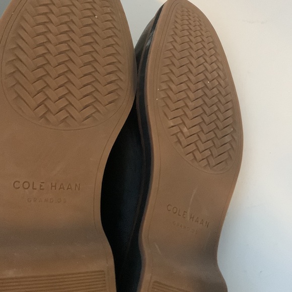 Cole Haan- US7 grainy Leather loafer W16082 black genuine leather New - Picture 8 of 8